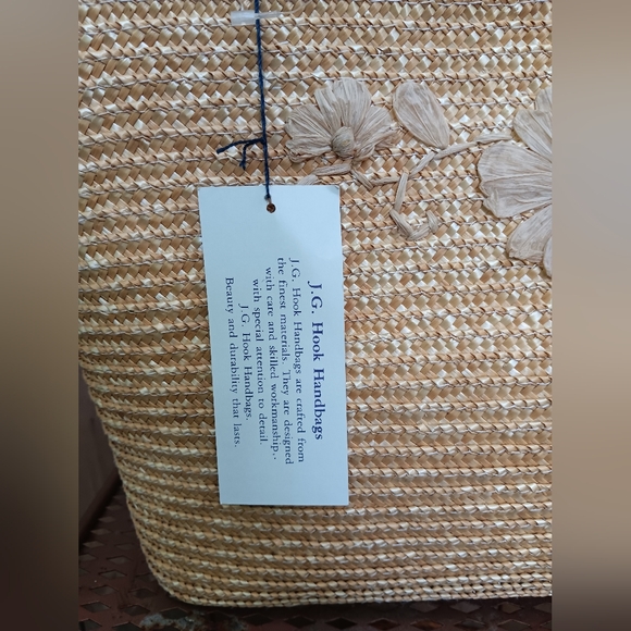 Vintage NOS J.G.Hook STRAW PURSE TOTE JG HOOK - Picture 7 of 9